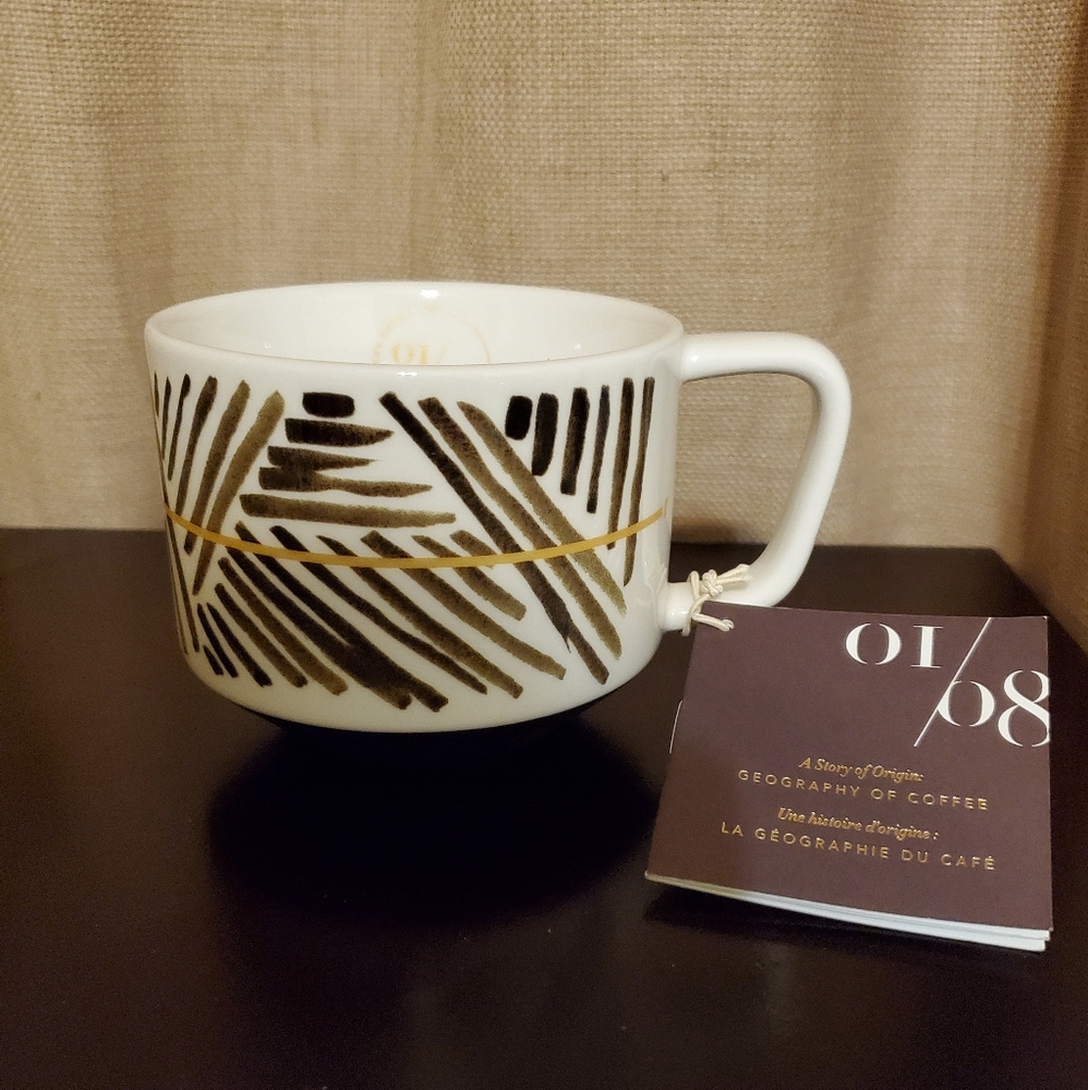 Starbucks Artisan Series 01/08 Geography Origin Coffee Story Ceramic Mug 12oz